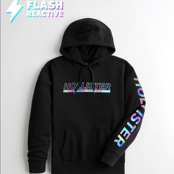 Hollister Flash Reactive Graphic Hoodie 